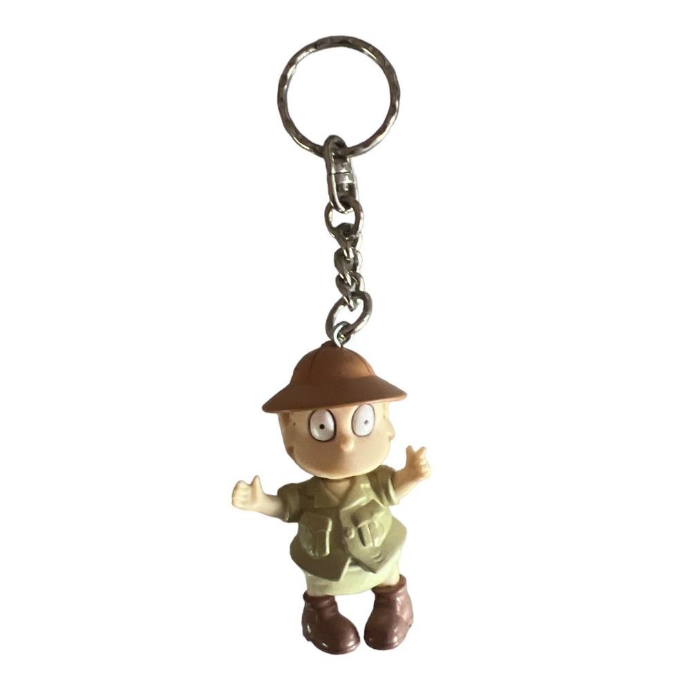 Viacom 1998 3" Rugrats Tommy Pickles Safari Moving Head Toy Figure Vintage keych